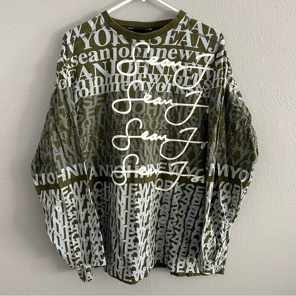 Vintage Sean John New York Long Sleeve Graphic Tee Men’s XL Shirt Y2K Hip Hop